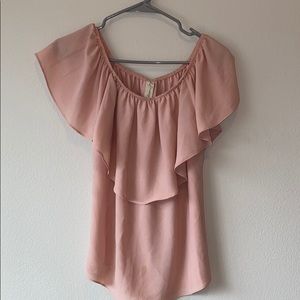 Blush off the shoulder top
